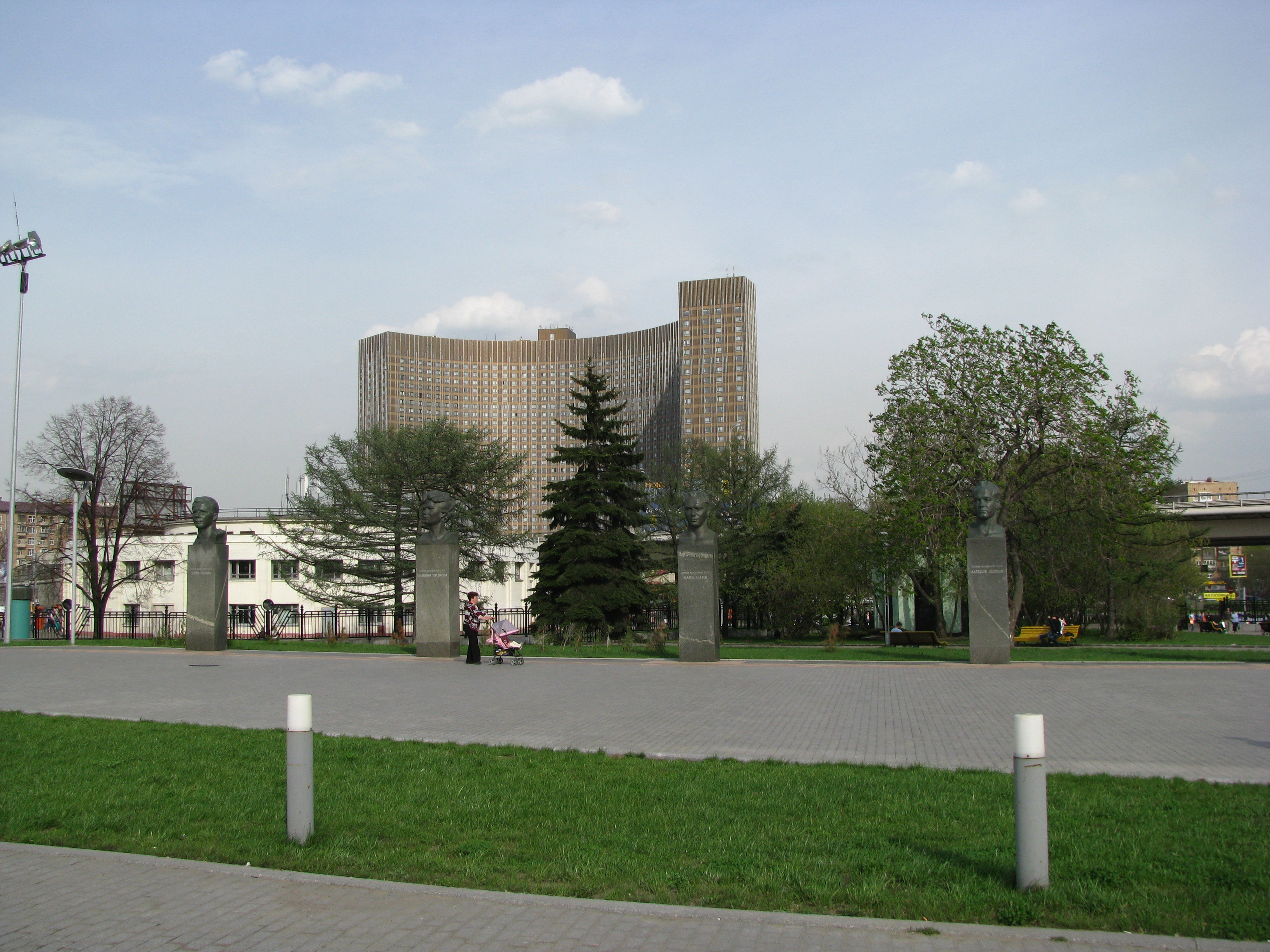 busts of all the russian space heroes including Gagarin